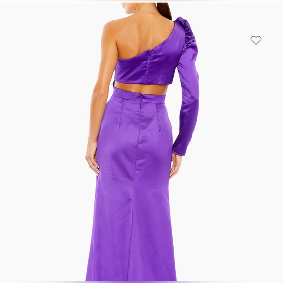 Mac Duggal 49570 PUFF ONE SLEEVE CUT OUT SIDE KNOT GOWN, size 6 - Picture 5 of 5